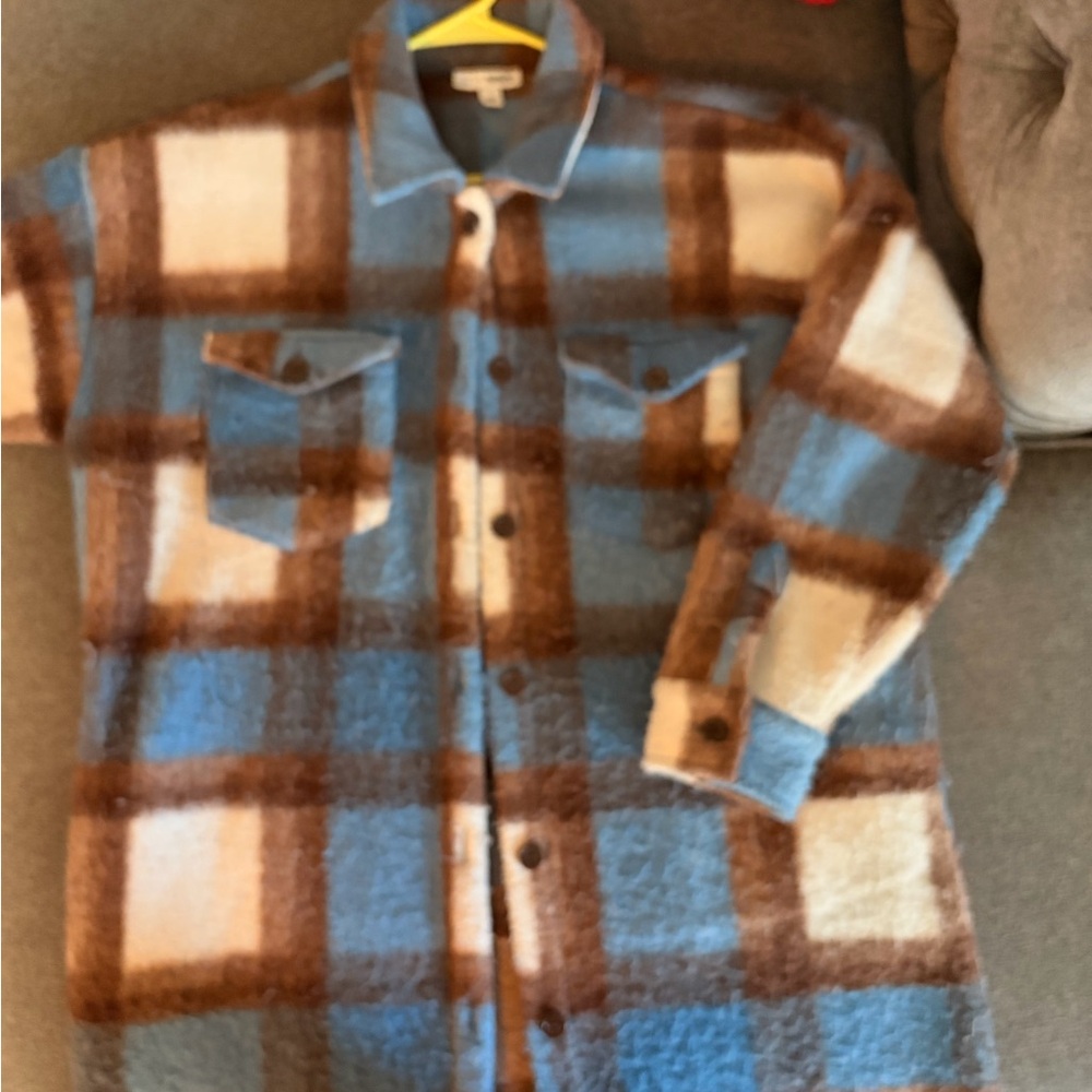 Sonoma Blue and Brown Plaid Shirt